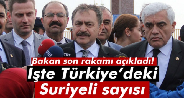 İşte Türkiye’de Suriyeli Sayısı