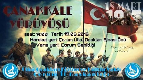 Çanakkale Yürüyüşü Yapılacak