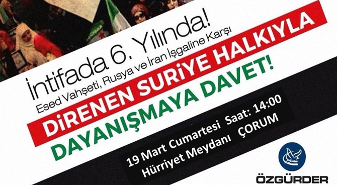 Özgür-Der’den Suriye İntifadasına destek