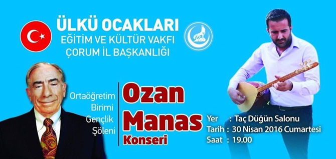 Ülkü Ocaklarından Ozan Manas Konseri