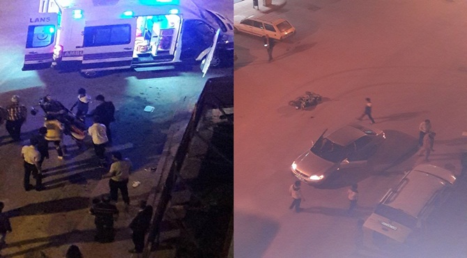 Otomobil ile Motosiklet Çarpıştı