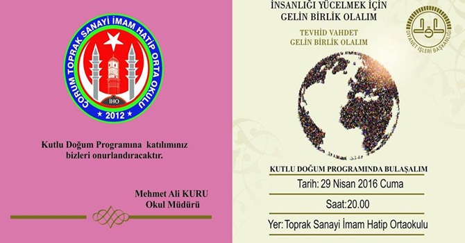 Toprak Sanayi İHO’dan Kutlu Doğum