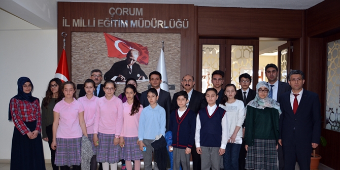 İl Birincileri Şahin Özcan’ı Ziyaret Etti