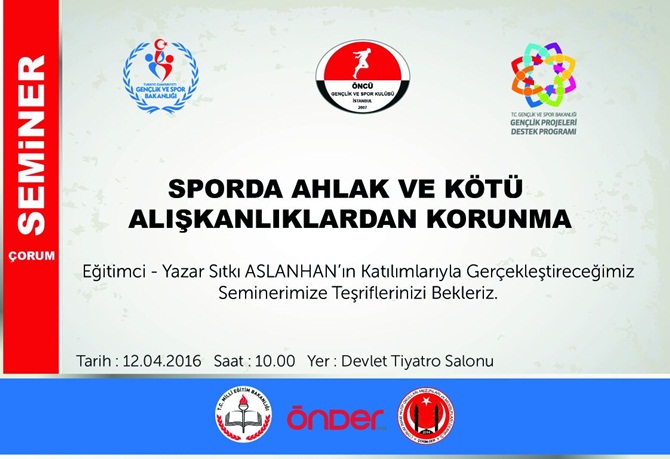 ÇORİMDER’den Sporda Ahlak Semineri
