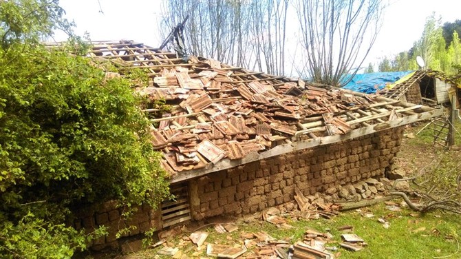 Uğurludağ’da Hortum Zarara Yol Açtı