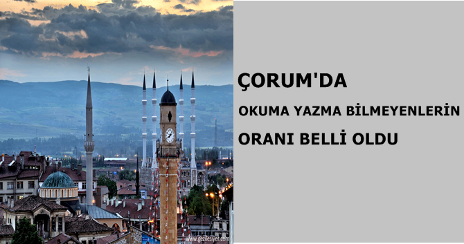 Çorum Okuma Yazma Bilmeyenlerin Oranı