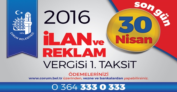 İlan ve Reklam Vergisinde Son Gün 30 Nisan