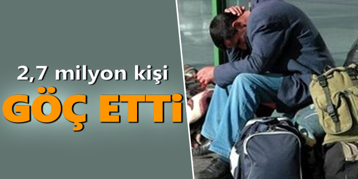 2015 Yılında 2 Milyon 720 Bin Kişi Göç Etti