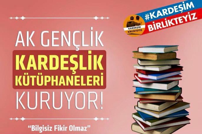 AK Gençlik ‘Kardeşlik Kütüphaneleri’ Kuruyor