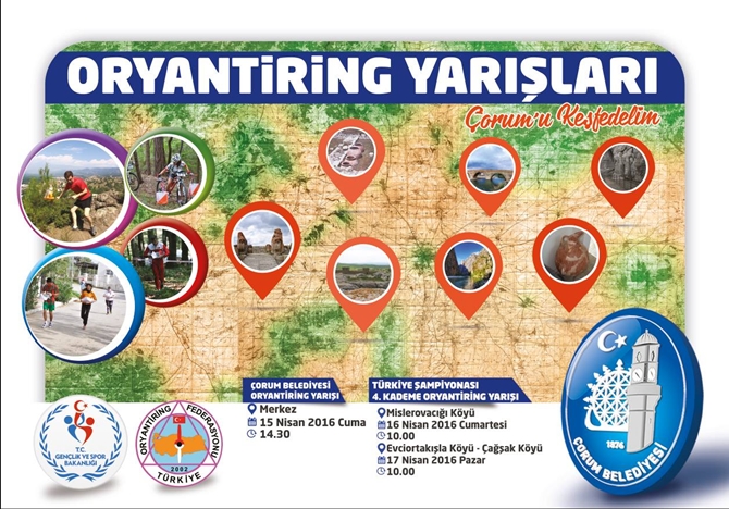 Oryantiring Yarışları Cuma Günü Başlıyor