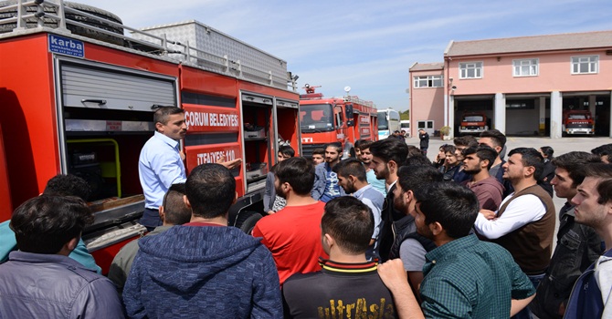 Öğrencilere İtfaiye Eğitimi