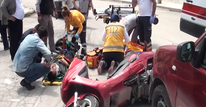 Çorum’da Meydana Gelen Kazada 2 Kişi Yaralandı