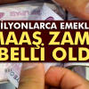 Emeklilerin Maaş Zammı Belli Oldu