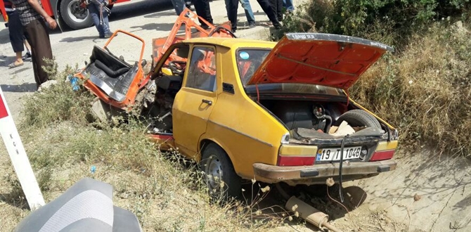 Çorum’da Trafik Kazası: 1 Ölü