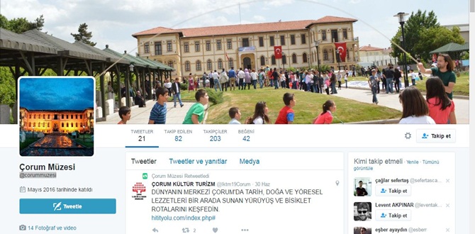 Çorum Müzesi Sosyal Medyada