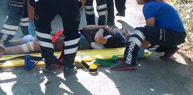 Otomobil Motosikletli Şube Müdürüne Çarptı