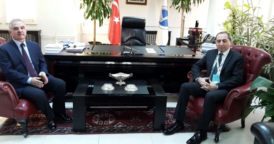 Rektör Alkan’da, Rektör Elmas’a Ziyaret