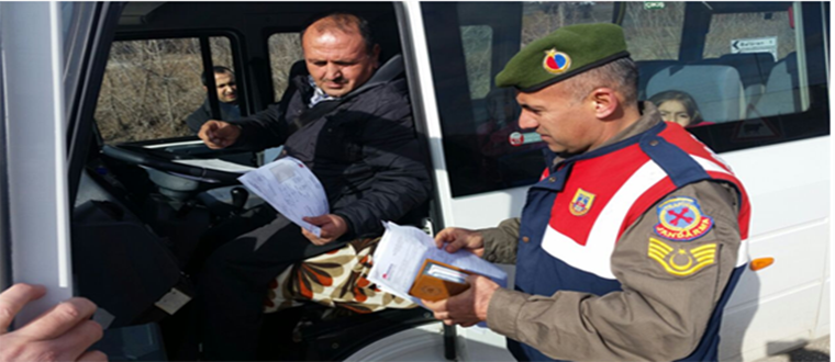 Jandarma Trafik Ekipleri Okul Servisleri Denetlendi