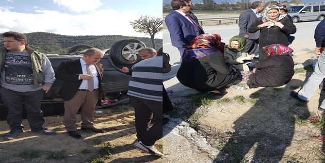 AK Partililerden Kaza Yapan Aileye Yardım