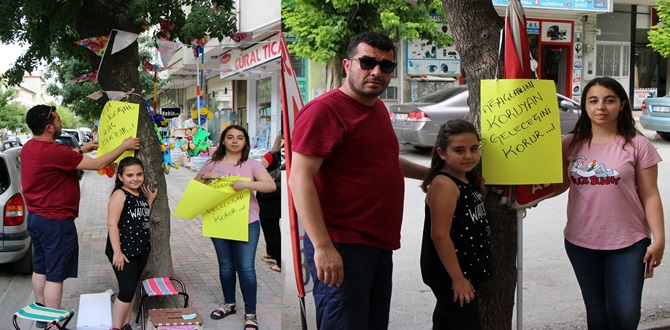 Esnaftan Ağaç Katliamına Afişli Tepki