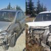 Otomobiller Bariyerlere Çarparak Durdu