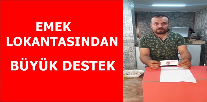 Emek Lokantasından Rekor Kombine Destek