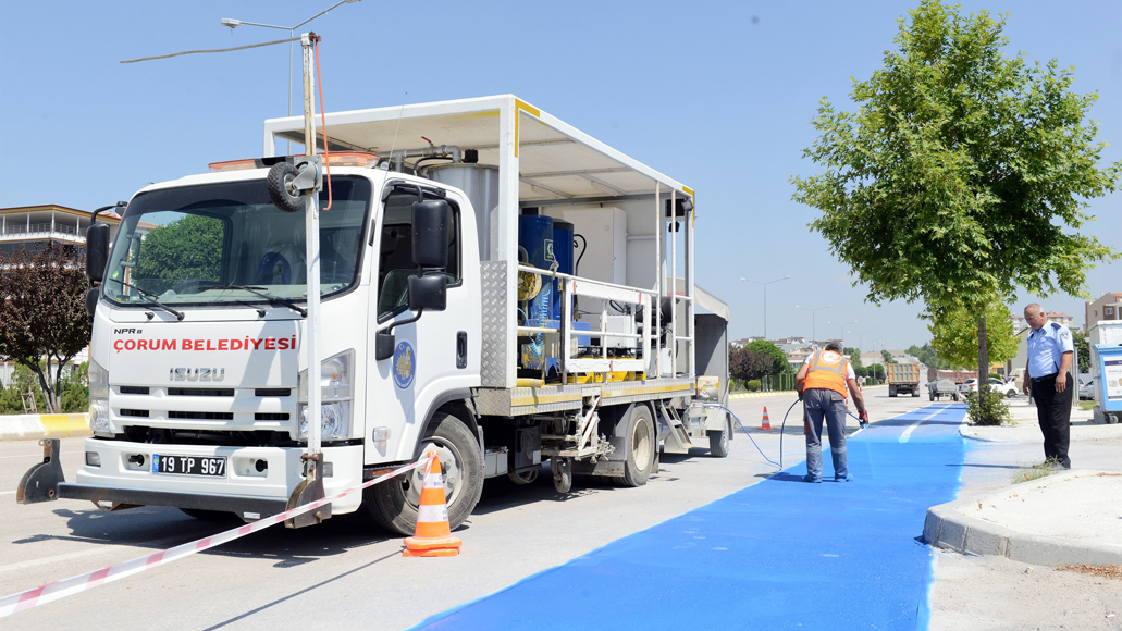 Belediyeden Bisiklet Yolu Çalışması