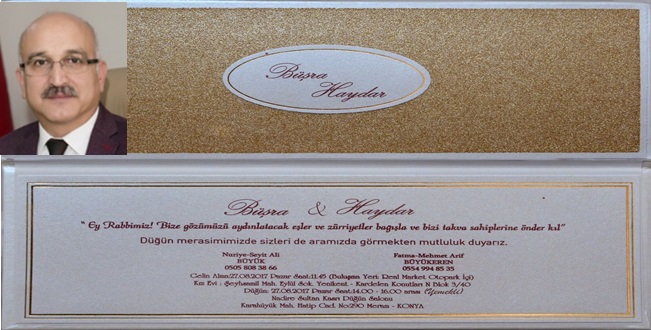 Milli Eğitim Müdürü Büyük Kızını Evlendiriyor