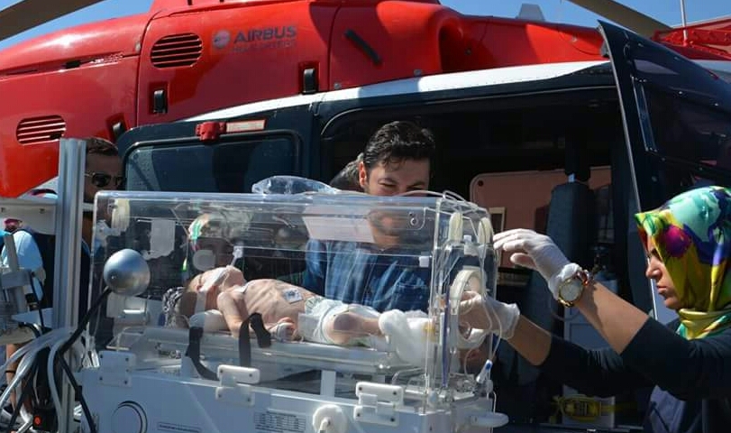 Ambulans Helikopter Minik Muhammet İçin Geldi