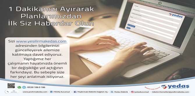 YEDAŞ, Müşterilerinin Bilgilerini Güncelliyor
