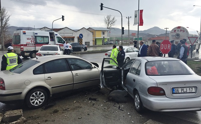 Çorum’da Zincirleme Kaza