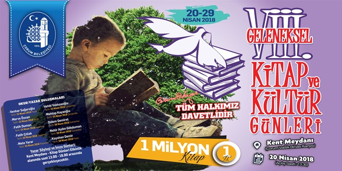 Çorum’da Kitap Günleri Başlıyor