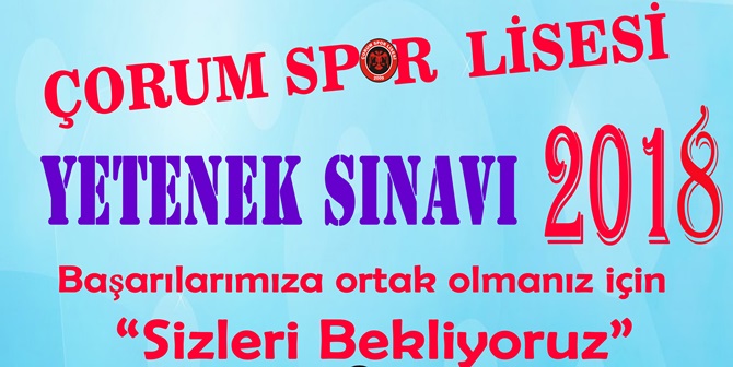 Spor Lisesi’nde Yetenek Sınavı Başvuruları Başladı