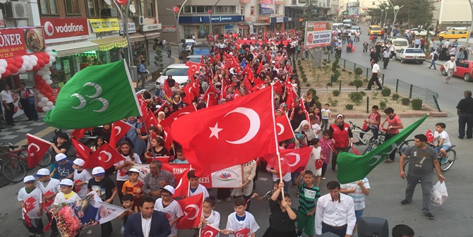 Sungurlu’da “Milli Birlik” Yürüyüşü