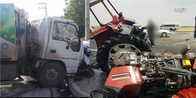 Çöp Kamyonu ile Traktör Çarpıştı: 1 Ölü