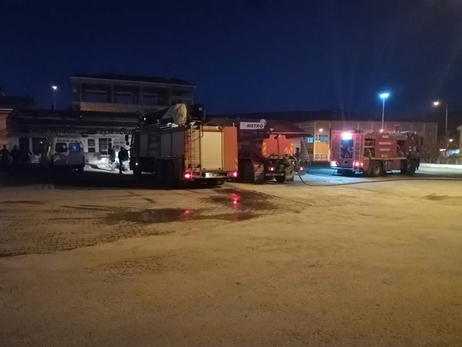 Otobüs Terminalinde Yangın Çıktı