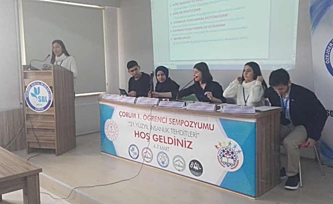 Çorum 1. Öğrenci Sempozyumu Başladı