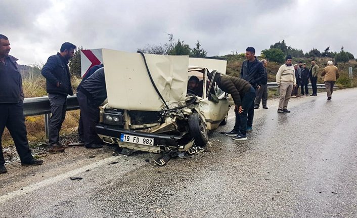 Çorum’da Zincirleme Kaza : 3 Yaralı
