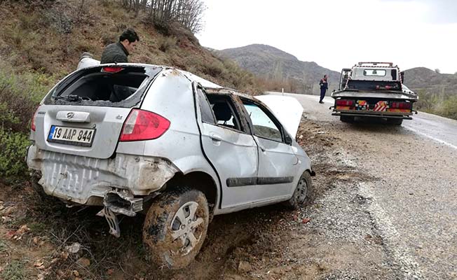 Otomobil Şarampole Uçtu: 1 Yaralı
