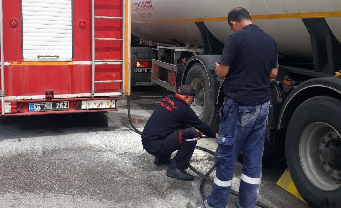 LPG Yüklü Tanker Alev Aldı