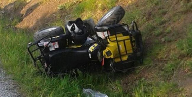 ATV Motoruyla Kaza Yaptı