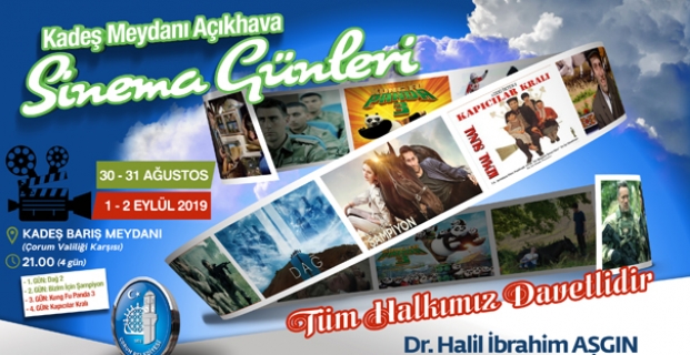 Belediyeden Açık Hava Sinema Günleri Etkinliği