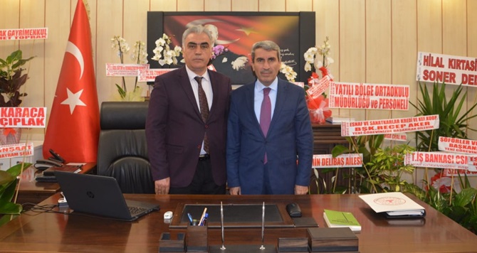 Sarı’dan, Makineci’ye Tebrik Ziyareti