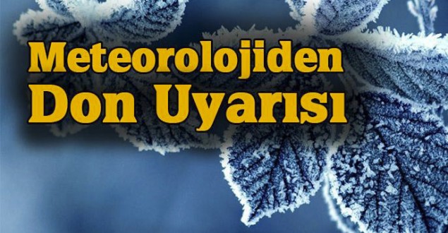 Çorum İçin Don Uyarısı