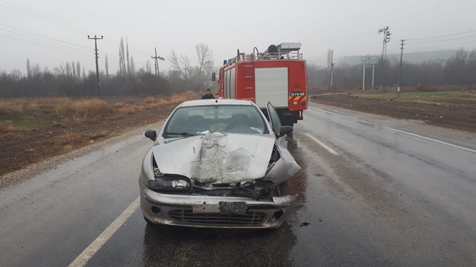 İskilip’te Trafik Kazası: 1 Yaralı