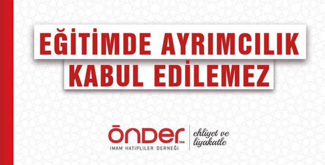 “Eğitimde Ayrımcılık Kabul Edilemez”