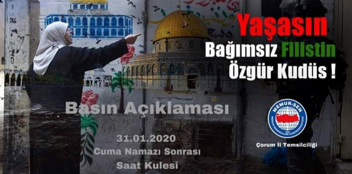 Memur-Sen’den, Kudüs İçin Meydana Davet