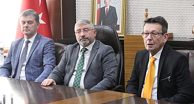 Telsiai ve Szarvas Belediye Başkanları’ndan Aşgın’a Ziyaret