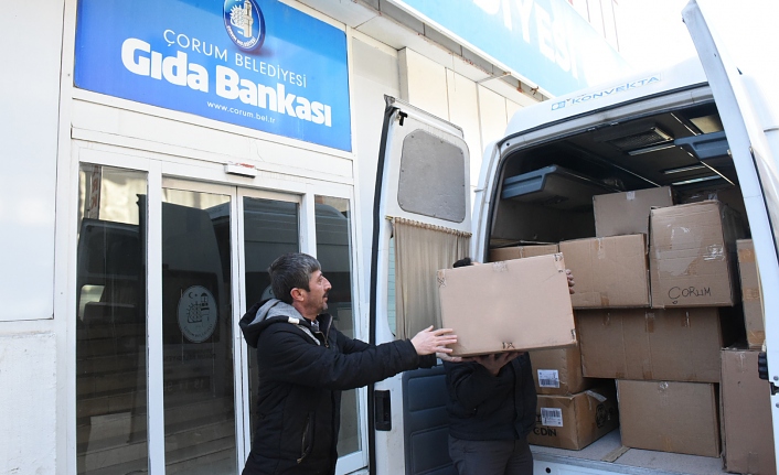 Çorum Belediyesinden Depremzedelere Yardım