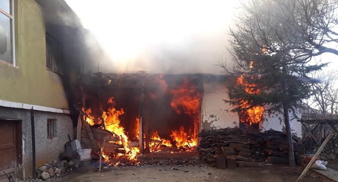 Sungurlu’da Samanlık Yangını